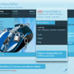 Screenshot Website mit mobiler Ansicht und Navigation