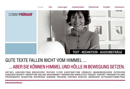 Screenshot der alten Website