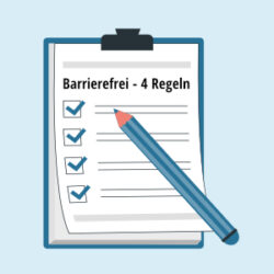 Barrierefrei-Checkliste mit 4 Punkten