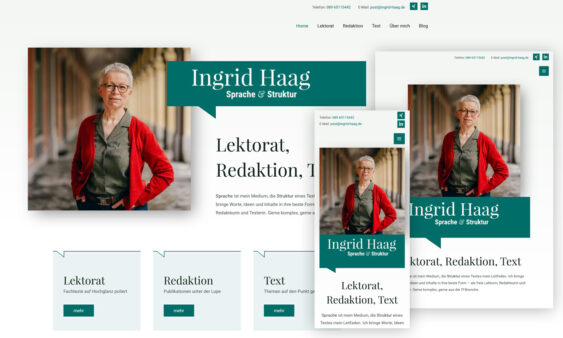 Screenshot Website - Ingrid Haag