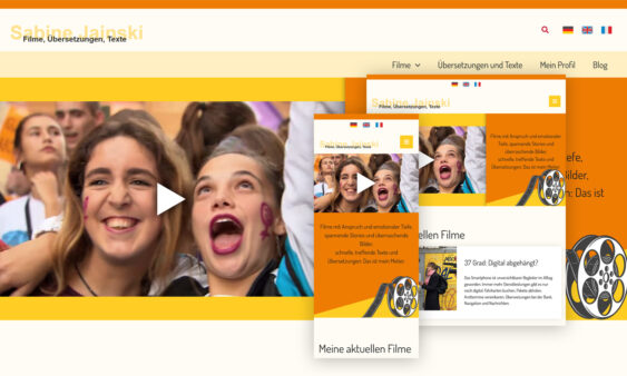 Screenshot Website - Sabine Jainski